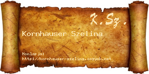Kornhauser Szelina névjegykártya